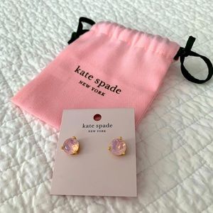 kate spade Rise and Shine Pink Opal stud earrings
